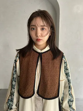 ミディアム 津葉井 麗奈のヘアスタイル