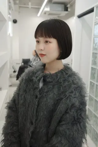 ショート カラー 🌱ぱつっと/ボブ 🌱のヘアスタイル