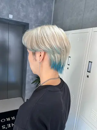 ミディアム カラー メンズ 👑垢抜け韓国ヘア ハッシュカット唯澄のヘアスタイル