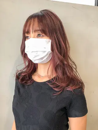 ミディアム カラー 圧倒的透明感カラー nana🦕のヘアスタイル