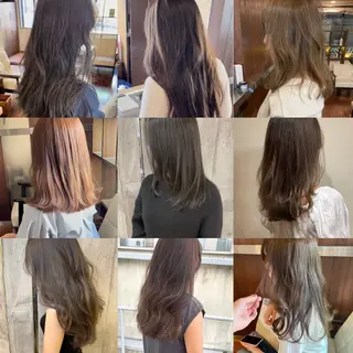 ミディアム カラー 髪質改善ｶﾗｰ ｹｱﾌﾞﾘｰﾁ/ﾀﾑのヘアスタイル