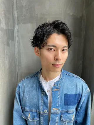 ショート パーマ メンズ Agu hair lore沼館店所属・八戸パーマ/メンズパ ーマ/シンゴ。のヘアスタイル