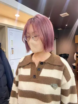 ショート カラー ヘアアレンジ ♡韓国風ヘア 🐈♡MIHOのヘアスタイル