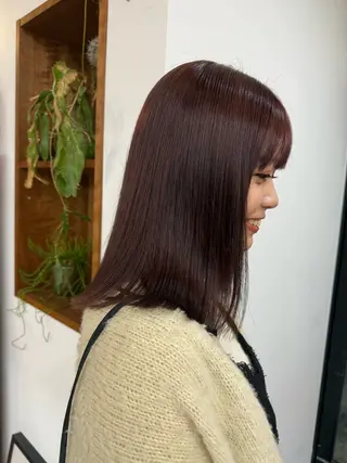 ミディアム カラー 岩渕 愛のヘアスタイル