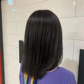 ミディアム カラー 艶髪/白髪ぼかし ヘッドスパ/大野結菜のヘアスタイル