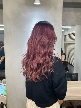 ロング カラー ブリーチ&似合せボブ 田中寛十のヘアスタイル