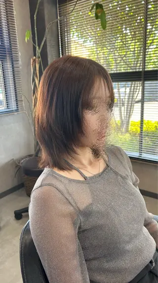 ミディアム カラー LATTE 前橋所属・蜂須賀 輝のヘアスタイル