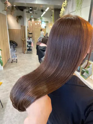 透けるベージュ/ 艶カラー♡のヘアスタイル