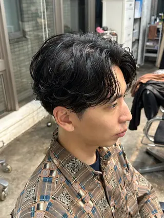 パーマ メンズ fifth men's原宿所属・fifth/原宿/ シャドウパーマ/カズのヘアスタイル