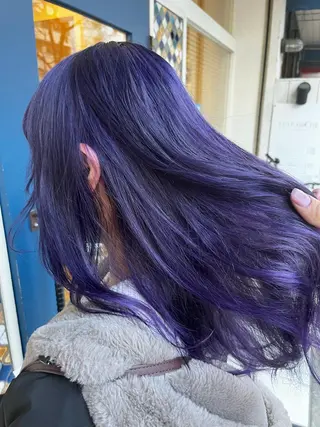 ロング カラー ハイトーン/ワンカラ /レイヤー/ウルフのヘアスタイル