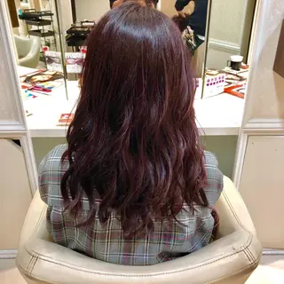 セミロング カラー 毛流れが作れる 縮毛矯正/渡部純生のヘアスタイル