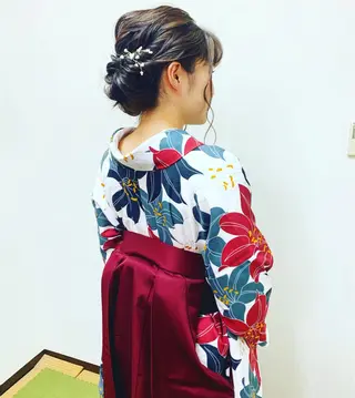 ミディアム Delight ヘアメイク着付けのヘアスタイル