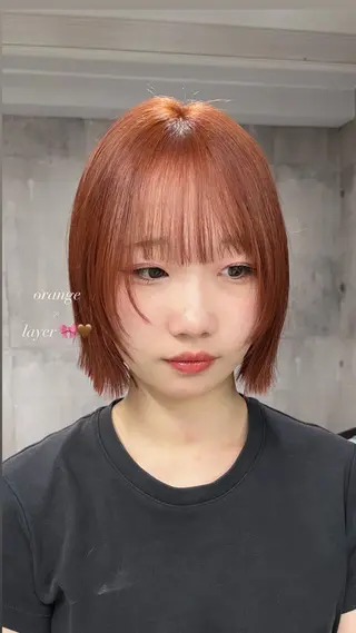 ショート カラー 🎨𖥔ׁTOMO♡ 🎀ゆるふわガーリーのヘアスタイル