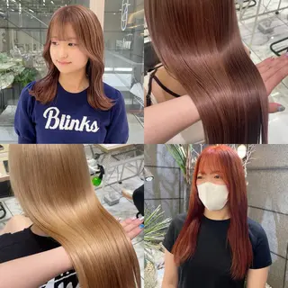 ロング カラー 透明感カラー/ 縮毛矯正/ユイ☆彡のヘアスタイル