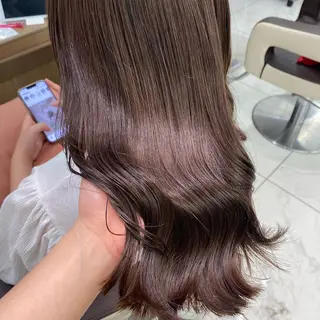 セミロング カラー 長妻莉央/縮毛矯正 髪質改善カラーのヘアスタイル