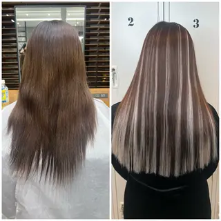 セミロング カラー いろあそび所属・12月限定🉐カット モデル募集🉐のヘアスタイル