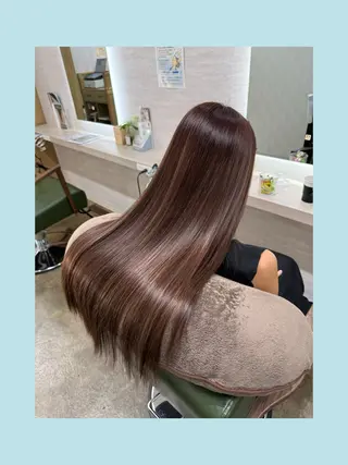 ロング カラー 🕊髪質改善縮毛矯正 /艶髪/関内🕊あべのヘアスタイル