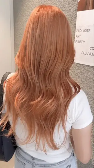 セミロング カラー ヘアアレンジ 🌟🍒ハイトーン 韓国ヘア/ユウミのヘアスタイル