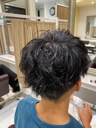 パーマ メンズ 佐々木 拓海のヘアスタイル