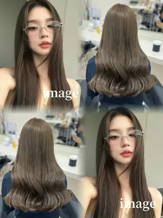 ロング カラー 🤍韓国大人っぽ ベージュMAI🤍のヘアスタイル