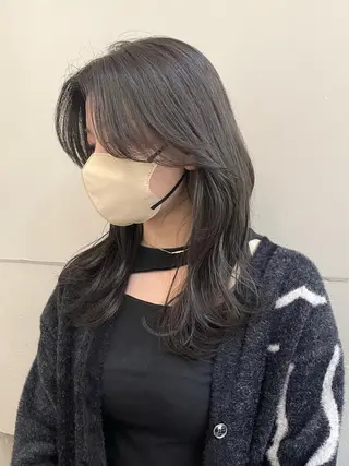 セミロング カラー 横浜/レイヤーカット /韓国ヘア/佐藤記正のヘアスタイル