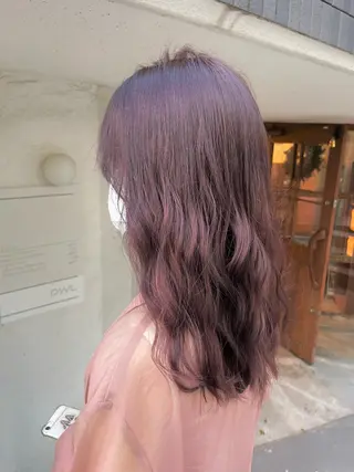 セミロング カラー FUJINO RYOのヘアスタイル