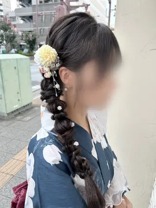 ロング ヘアアレンジ ☁️もえみ︎︎☁ カラーモデル募集中のヘアスタイル