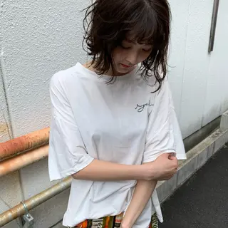 ミディアム パーマ 鎌田卓也/髪質改善 /透明感カラーのヘアスタイル