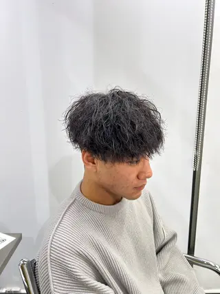 ミディアム パーマ メンズ stimulus所属・stimulus/ HAYATOのヘアスタイル
