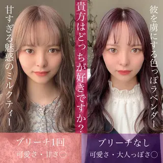 ロング カラー 袴田 伊代のヘアスタイル