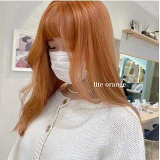 セミロング ♥️ブリーチ/ボブ/ レイヤー♥️maiのヘアスタイル