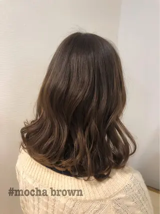 セミロング カラー 🤍中野 レオ🤍のヘアスタイル