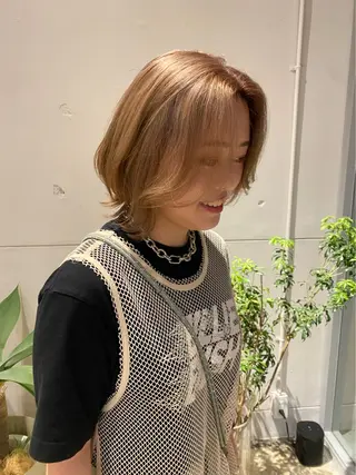 ミディアム レイヤーカット/ ダブルカラー/櫻井のヘアスタイル