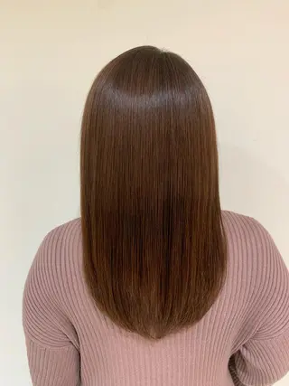 ミディアム 縮毛矯正/髪質改善/ 石橋代智のヘアスタイル