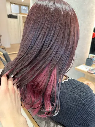 ロング カラー 🍜のばた 🍜のヘアスタイル