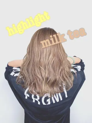 セミロング カラー AI 高田馬場店のヘアスタイル