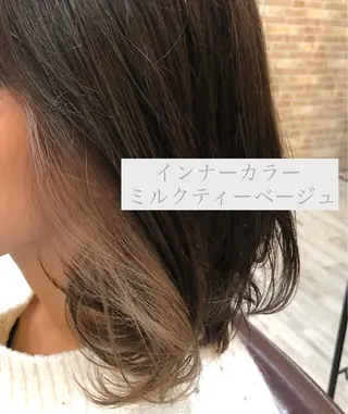 ミディアム 若山 敦のヘアスタイル