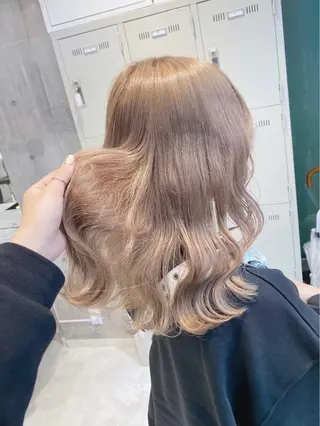 セミロング カラー 【美髪ハイトーン】 髪質改善/大和🎀のヘアスタイル