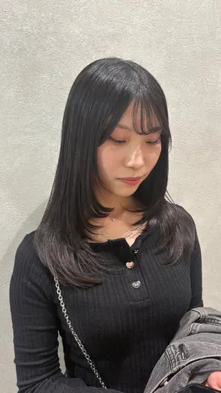 セミロング 後藤 里穂のヘアスタイル