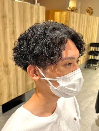 ショート パーマ メンズ men’s salon NOA solte. 【メンズサロン ノアソルテ】所属・メンズパーマ職人 加藤 弘貴のヘアスタイル