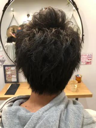 ショート パーマ メンズ Lolonois池田 代表 鍜治本颯太のヘアスタイル