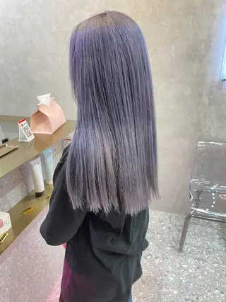 ロング rina／ベージュ ワンホン/韓国ヘアのヘアスタイル