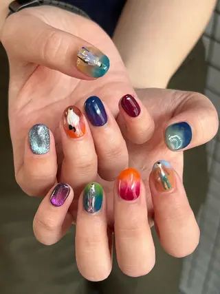 ネイル Hata nail 🎀個性派ニュアンスのネイルデザイン