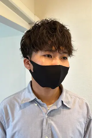 ショート パーマ メンズ SALOWIN名古屋suite店所属・メンズカット/名駅 個室/千田のヘアスタイル