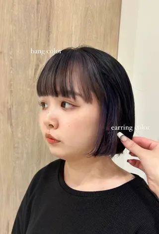 ミディアム カラー 顔周りレイヤー 🎀マリノのヘアスタイル