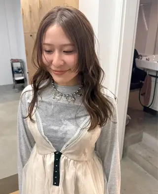 セミロング カラー 坂本 圭太朗のヘアスタイル