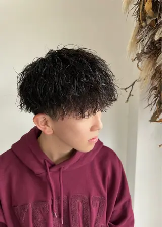 パーマ メンズ 川原 元気のヘアスタイル