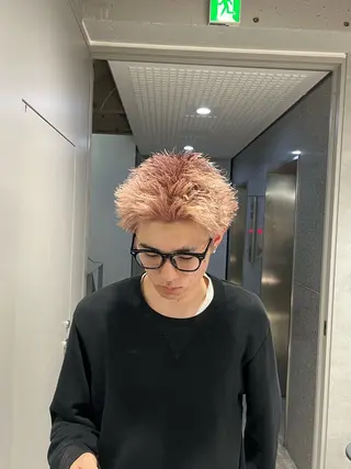 ショート カラー パーマ メンズ 🔥メンズ 特化🔥菊水皐暉🔥のヘアスタイル