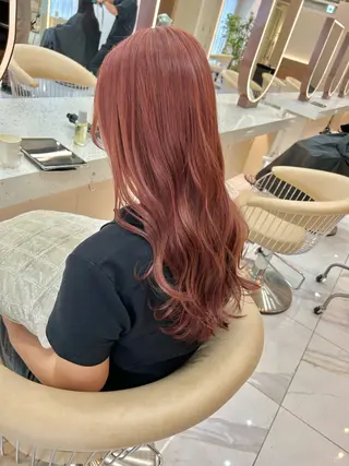 ロング 岡田準希/韓国/透明 感カラー/美髪矯正のヘアスタイル