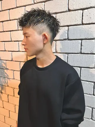 ショート カラー パーマ メンズ men’s salon NOA solte. 【メンズサロン ノアソルテ】所属・メンズパーマ職人 加藤 弘貴のヘアスタイル